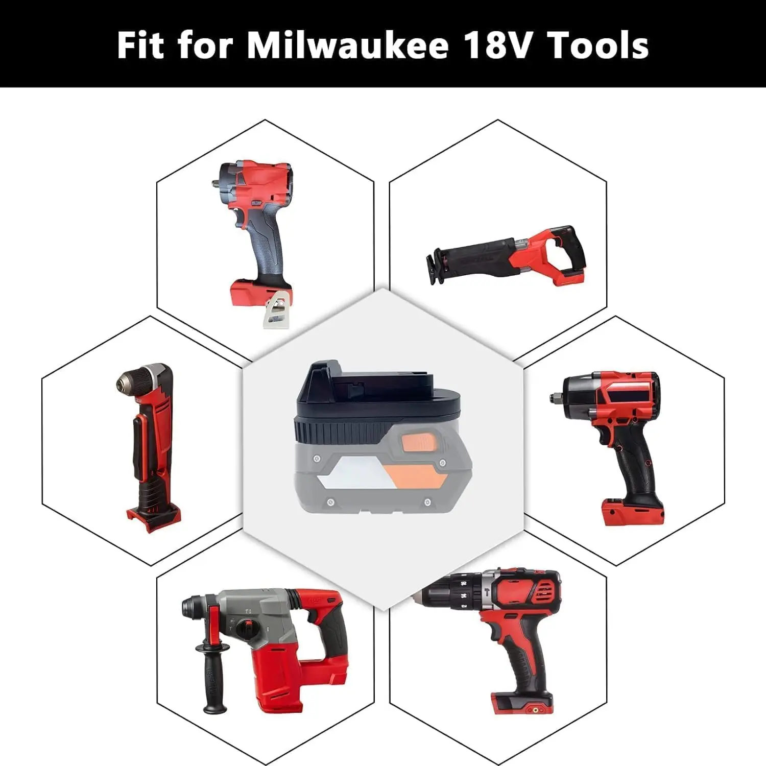 

Tool Accessory Adapter AR18ML Compatible for Milwaukee 18V Li-Ion Battery Cordless Power Tools for Ridgid /AEG 18V Batteries