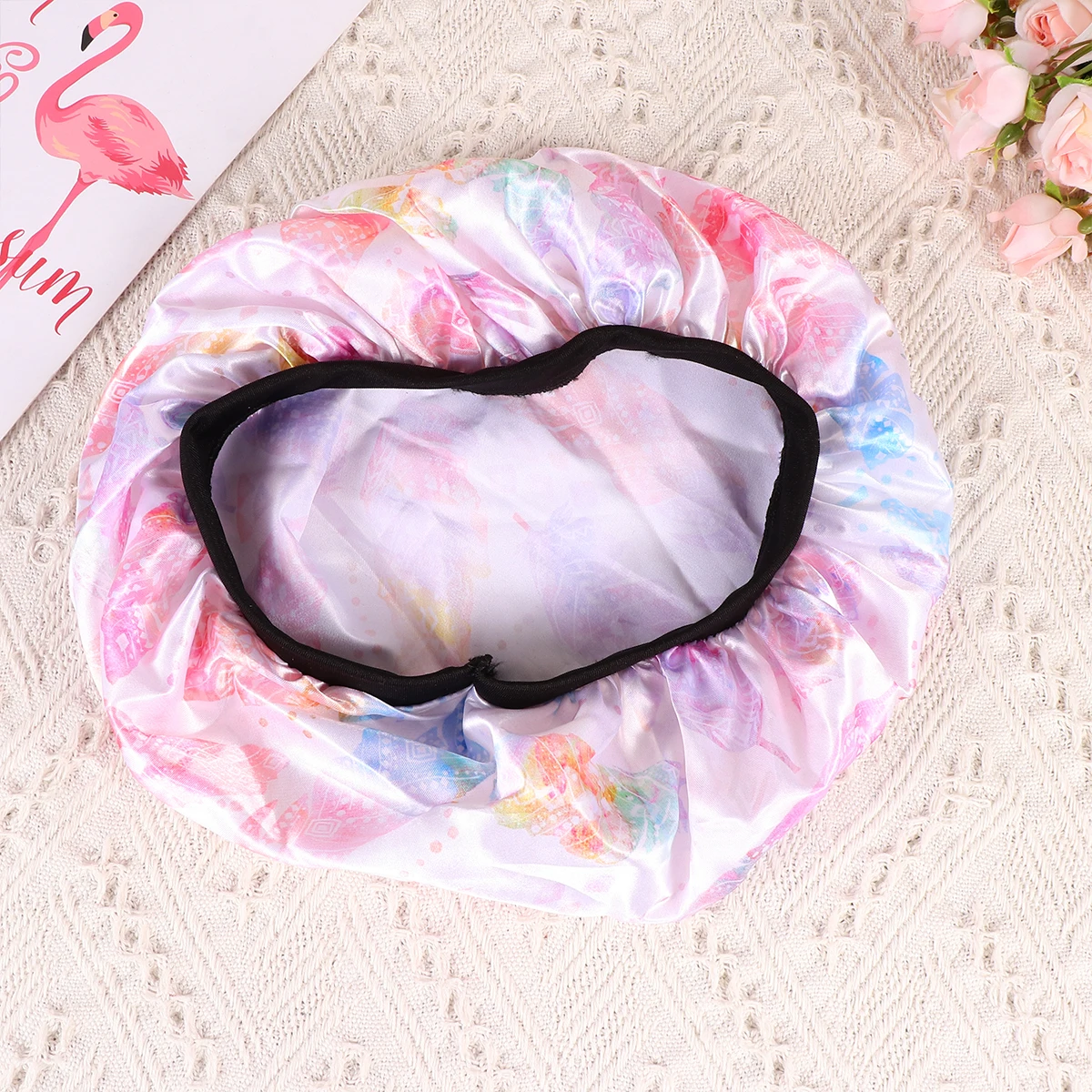 

Printing Shower Caps Bathing Caps Multifunctional Hat Fashion Wide Brim Shower Hats Women Night Headdress Beauty Hat Makeup Hat