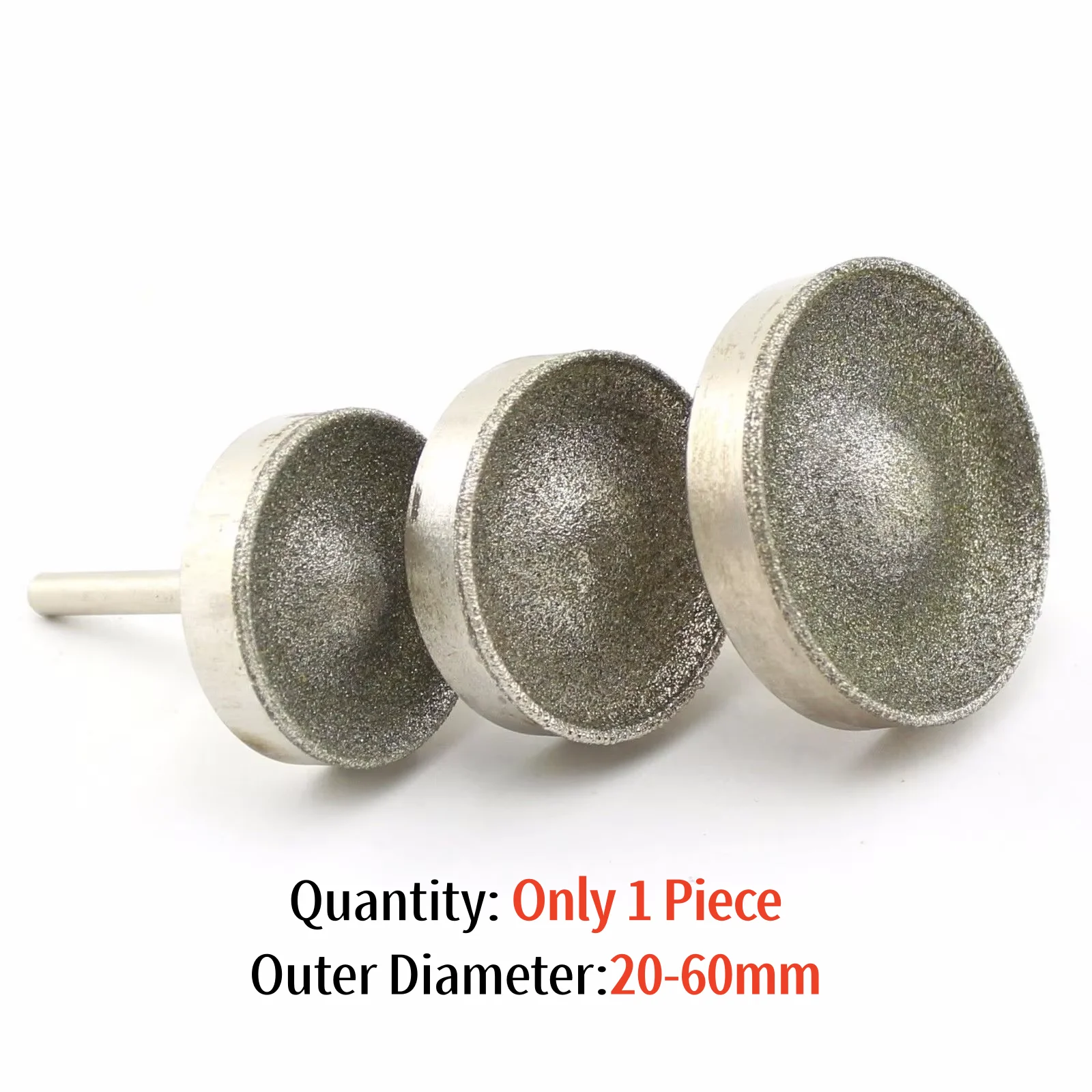 Diamond Mounted Point WAVEFORM CONCAVE Head Grinding Bit 20-60mm Grit 80 Coarse ILOVETOOL