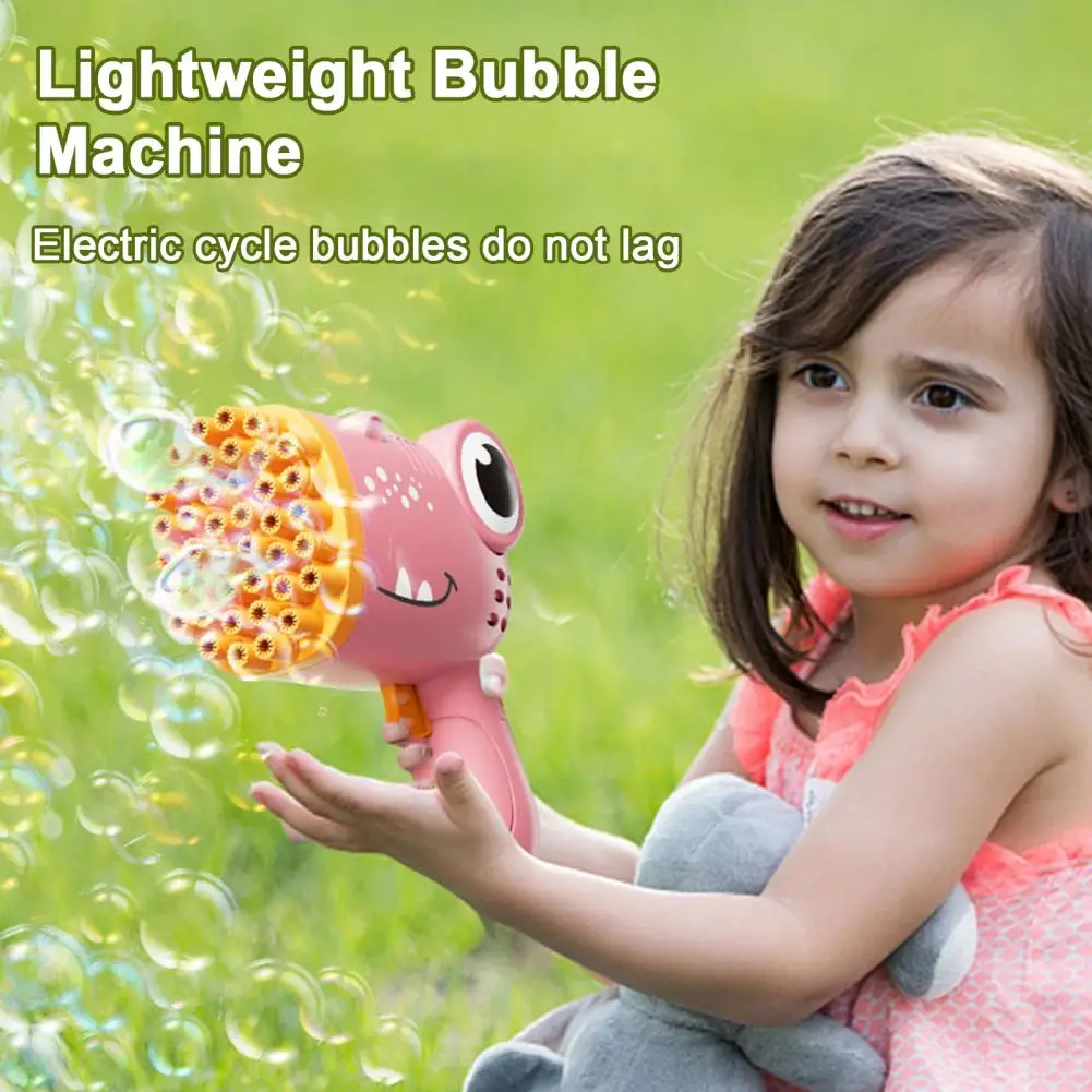 Kids Bubble Machine Children Bubble Toy Portable Cartoon Dinosaur Bubble Maker Machine for Kids Handheld Automatic for Boys