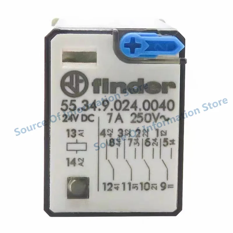 Finder Relay, 55.34.9.024.0040, 24VDC, 7A, 14PIN, 100% New