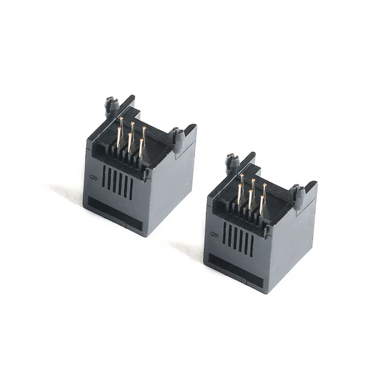 10Pcs/5pcs RJ11 6P6C RJ12 PCB Mount Telephone Modular Network Connector Socket Interface Crystal Female Socket For Plug Jack