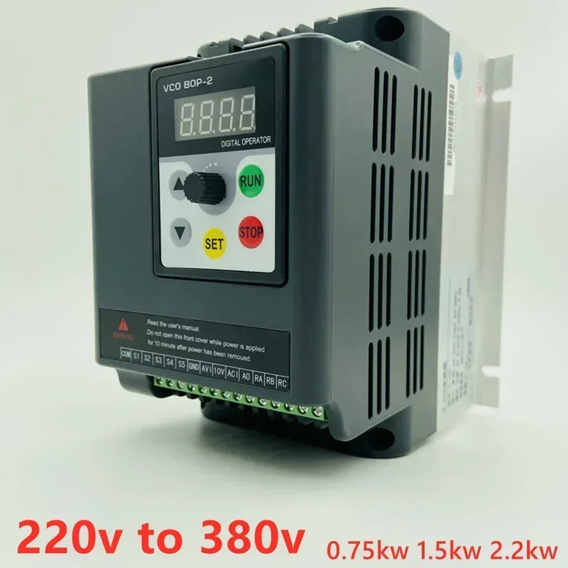 

VFD 0.75kw 1.5 2.2kw 220v to 380v single phase input 380v 3 phase output AC Frequency Inverter AC drives /frequency converter Nf