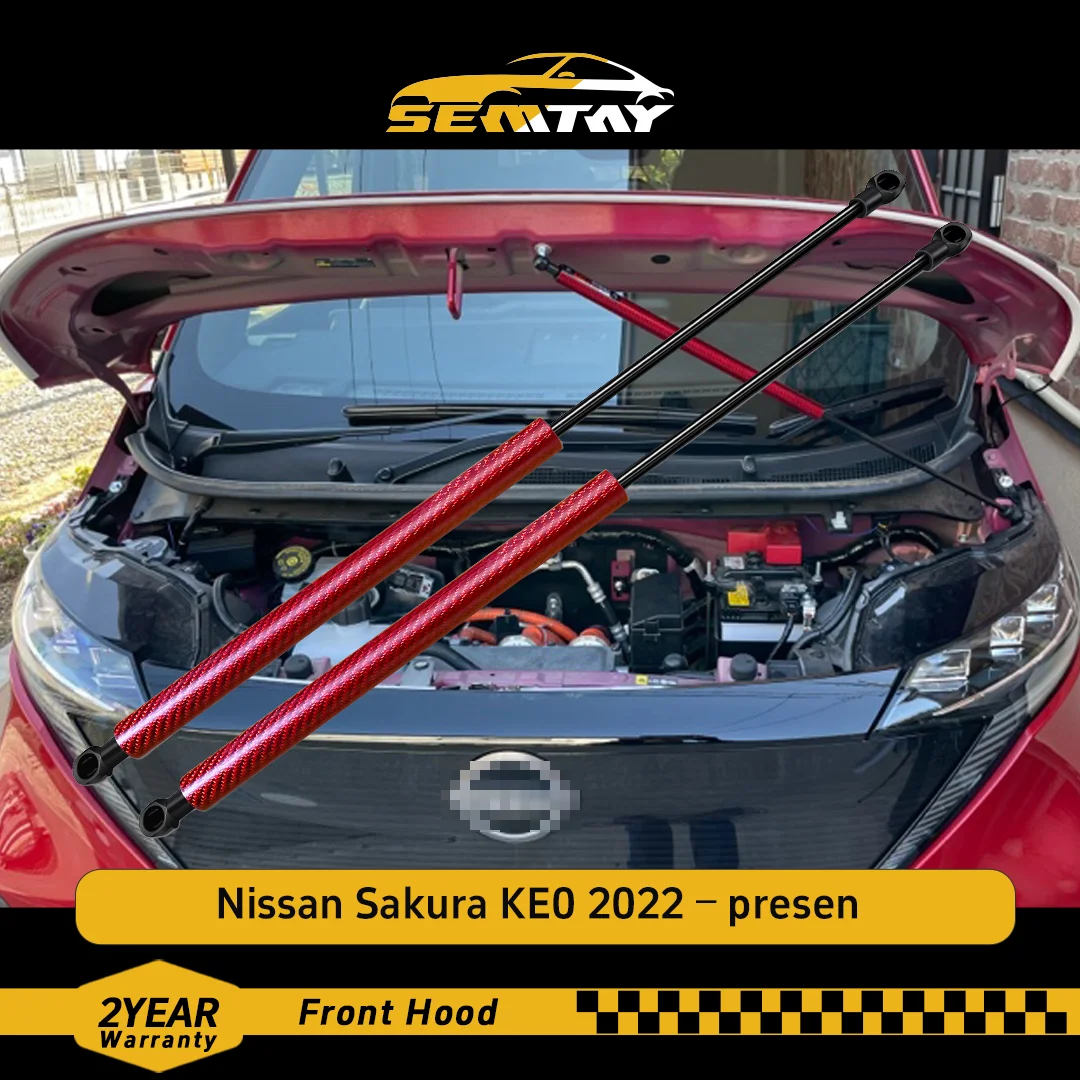 

SEMTAY Hood Struts for Nissan Sakura KE0 2022–present Bonnet Lift Assist Spring Shocks Supports Auto Part Vehicle Accessory