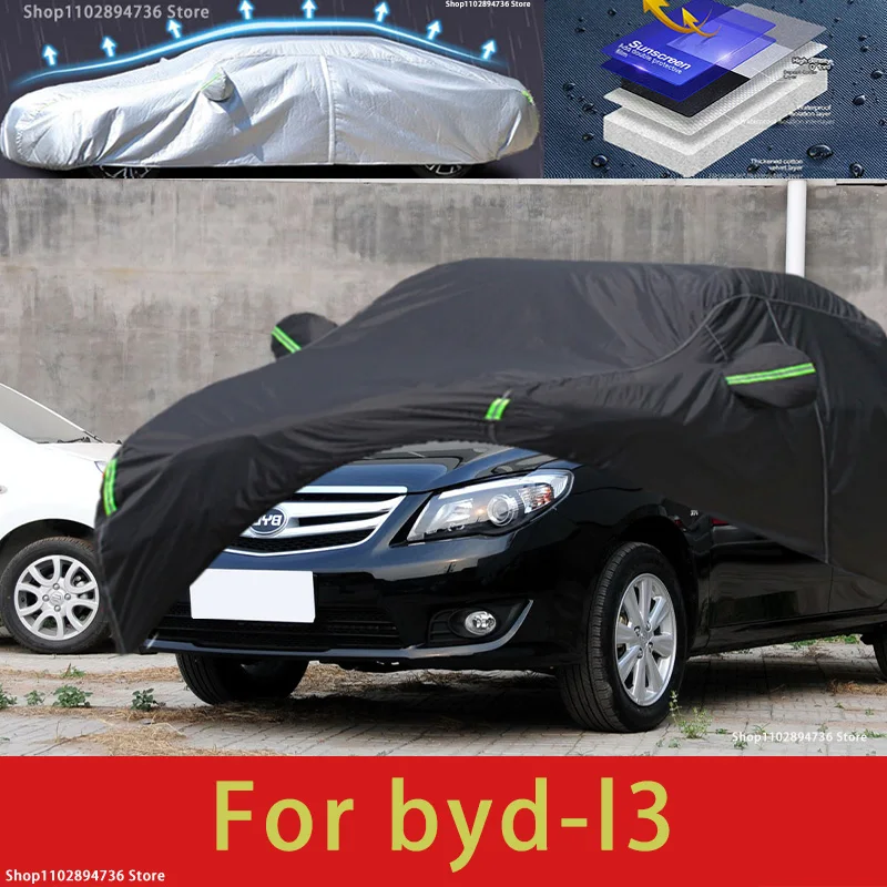 

For byd I3 fit Outdoor Protection Full Car Covers Snow Cover Sunshade Waterproof Dustproof Exterior black car cover