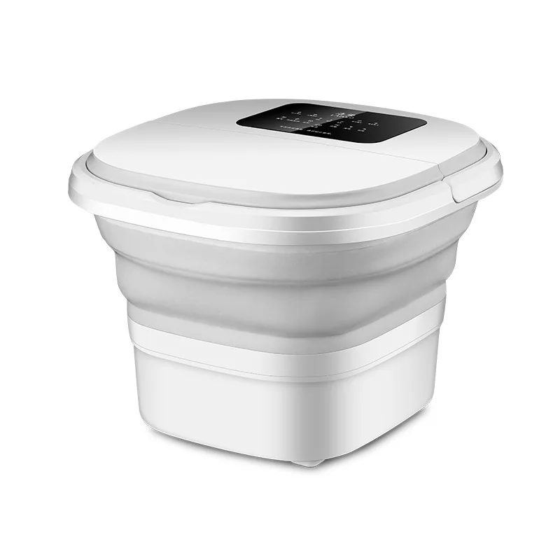 Foldable Foot Spa Massager, Constant Temp Heating Bath Tub with Bubble, Automatic Soaking Basin forRelaxation