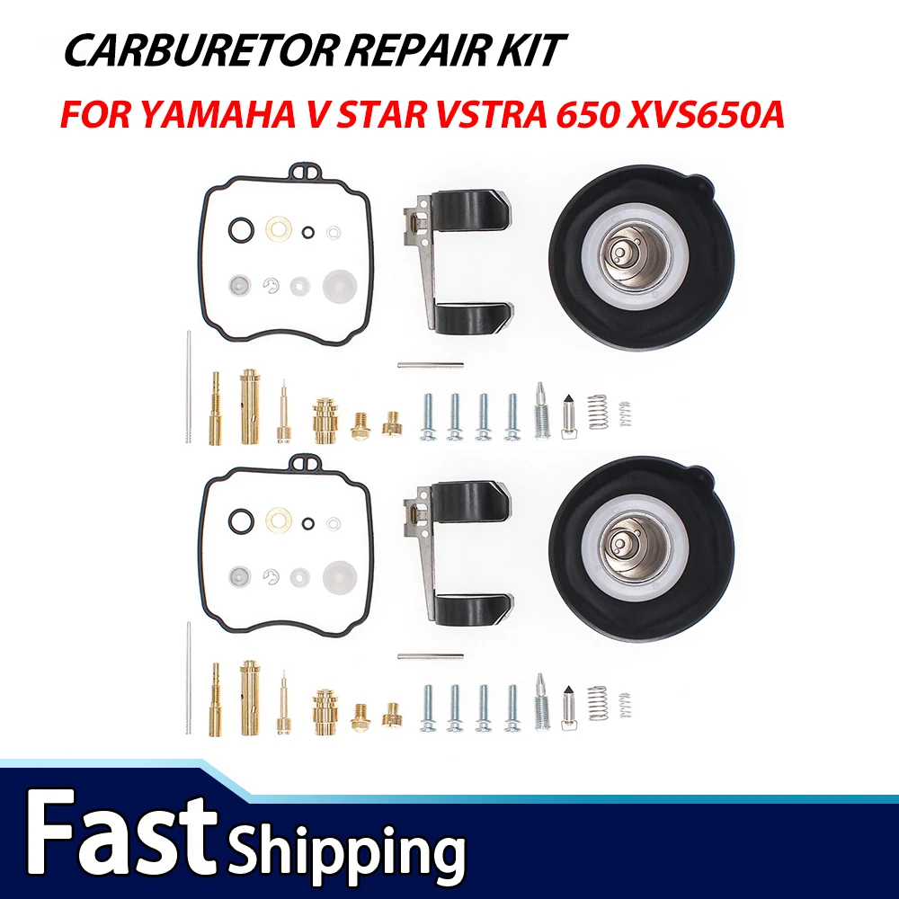 For YAMAHA V Star Vstra 650 XVS650A Classic 1998-2016 Carburetor Rebuild Repair kit