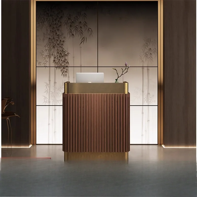 

Embroidered steel Geshan checkout page counter custom simple modern welcome desk