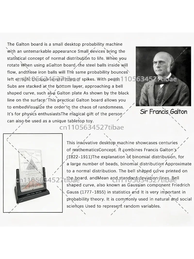 Galton Board Normal Distribution Model Probability Demonstration Desktop Math Teaching Toy