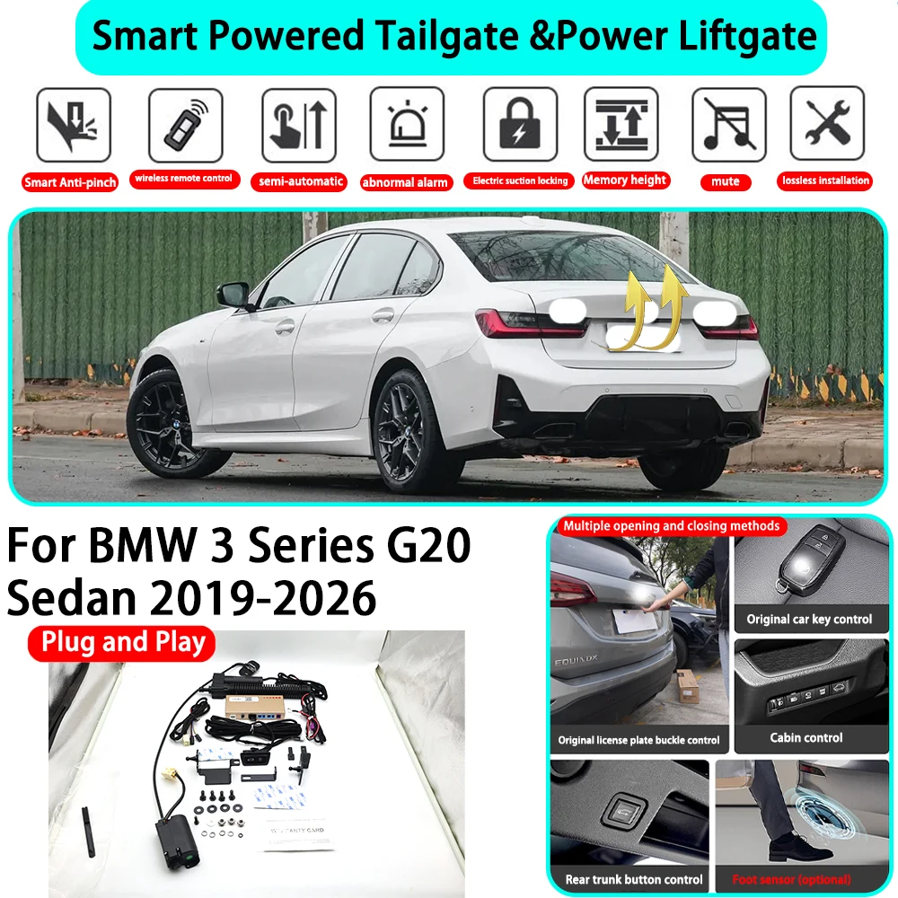 

﻿for BMW 3 Series G20 Sedan 2019-2026 OEM Smart Automatic Powered Tailgate Electric Power Tailgate Lift Kit Key Close