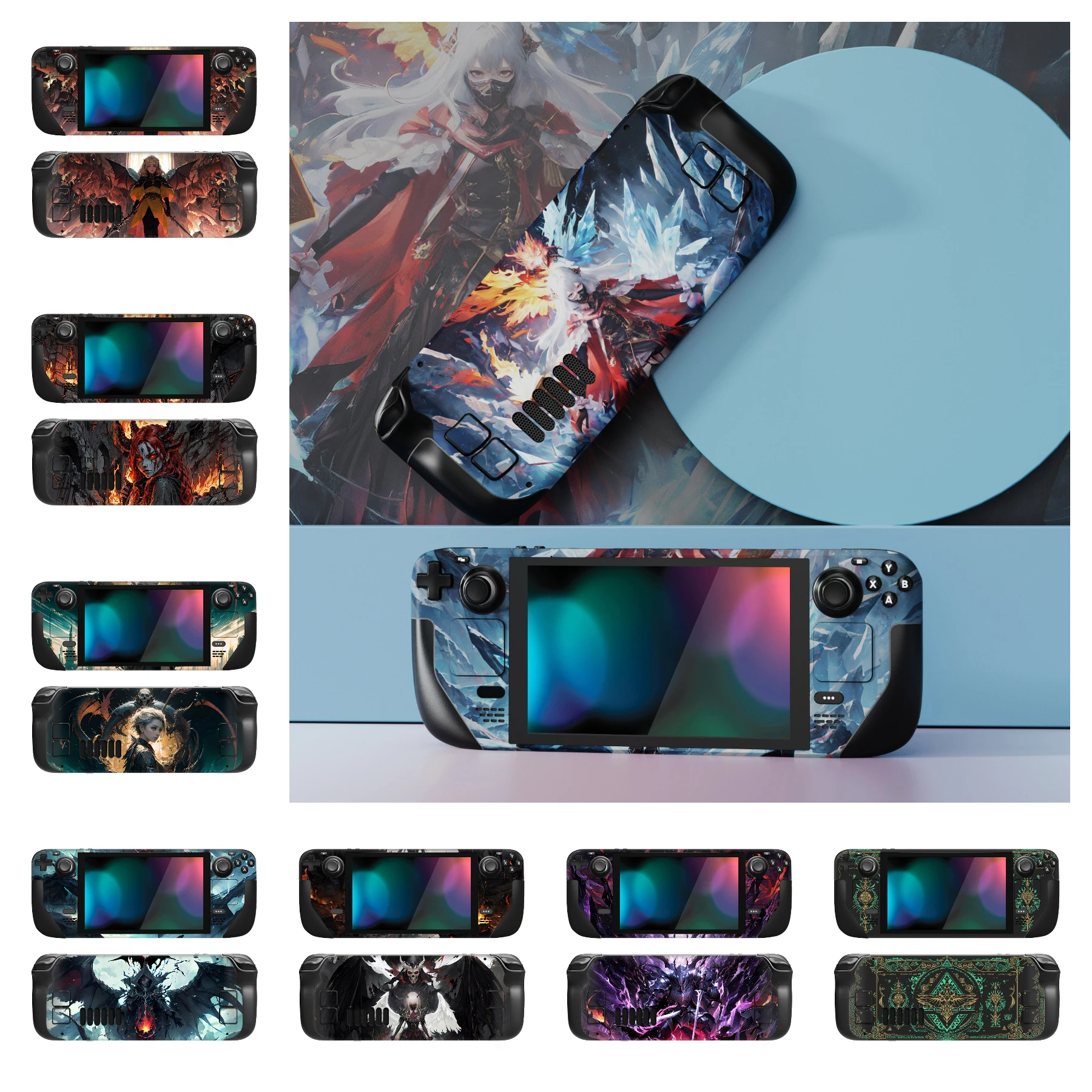 

PlayVital Full Set Protective Skin Decal for Steam Deck LCD, Vinyl Stickers Cover for Steam Deck OLED - Magical Fantasy Series 1