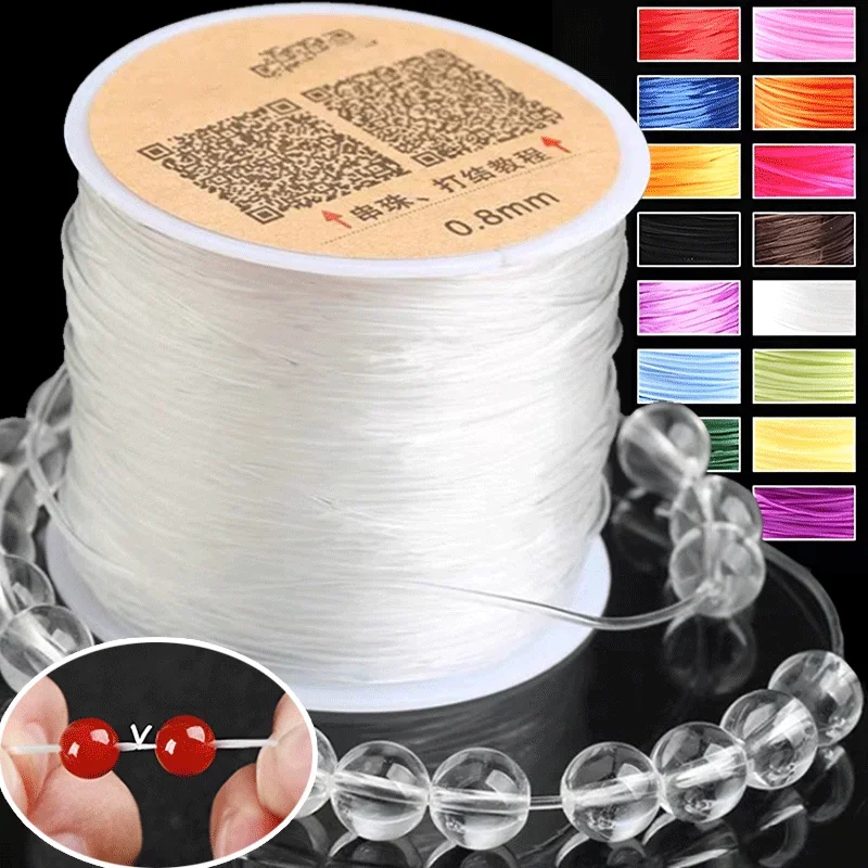 100M/Roll Strong Elastic Crystal Line Beading Cord String Wire Thread For Jewelry Making DIY Necklace Bracelet Accessories 1mm