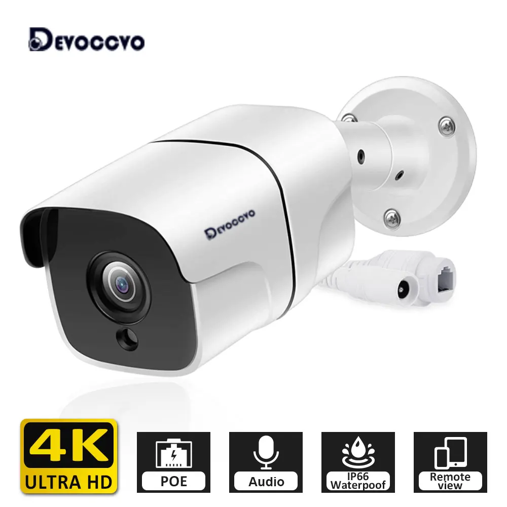 

4K CCTV POE IP Security Cameras Outdoor Waterproof Video Surveillance Camera 8MP HD Night Vision Monitoring Bullet Camera H.265