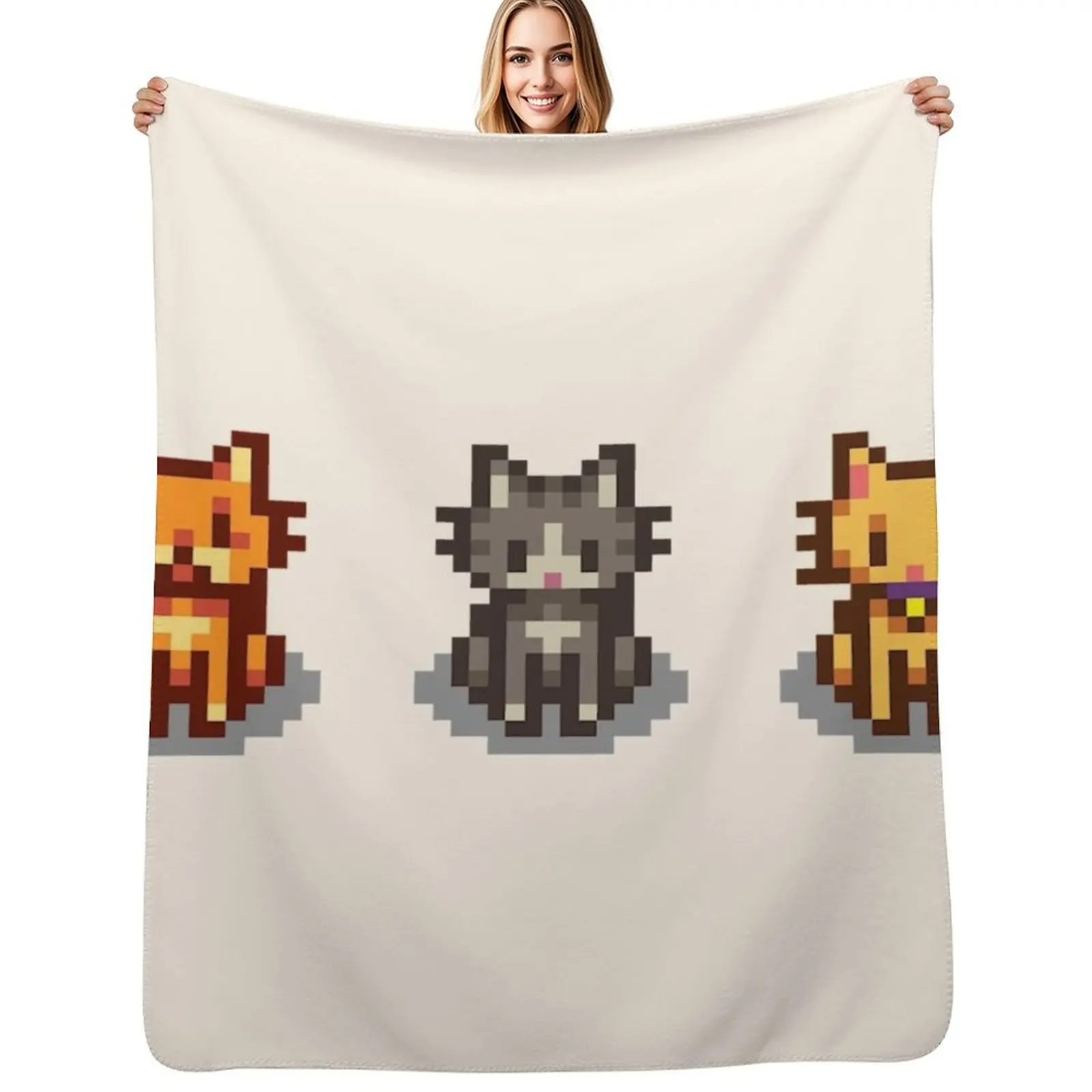 

Stardew Valley Pets: 3 Cats Throw Blanket Thermals For Travel Thin christmas decoration Picnic Blankets