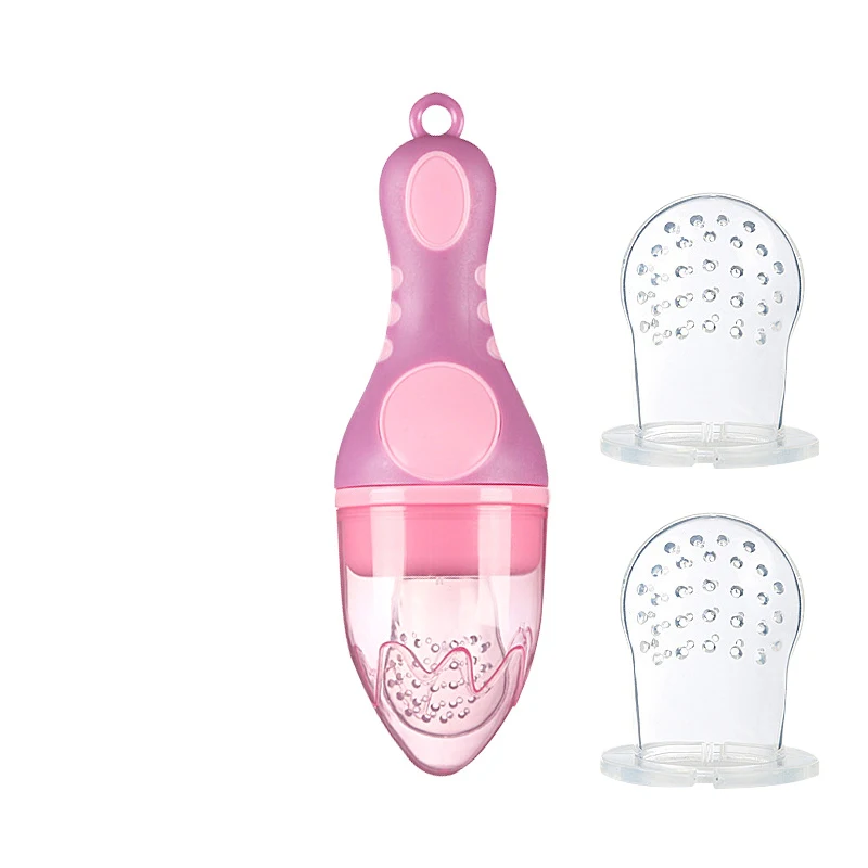 SAIDAH Torch Shape BPA Free Baby Fruit Chewing Feeder Silicone Baby Pacifier Soft Relief Teething Teether Toy