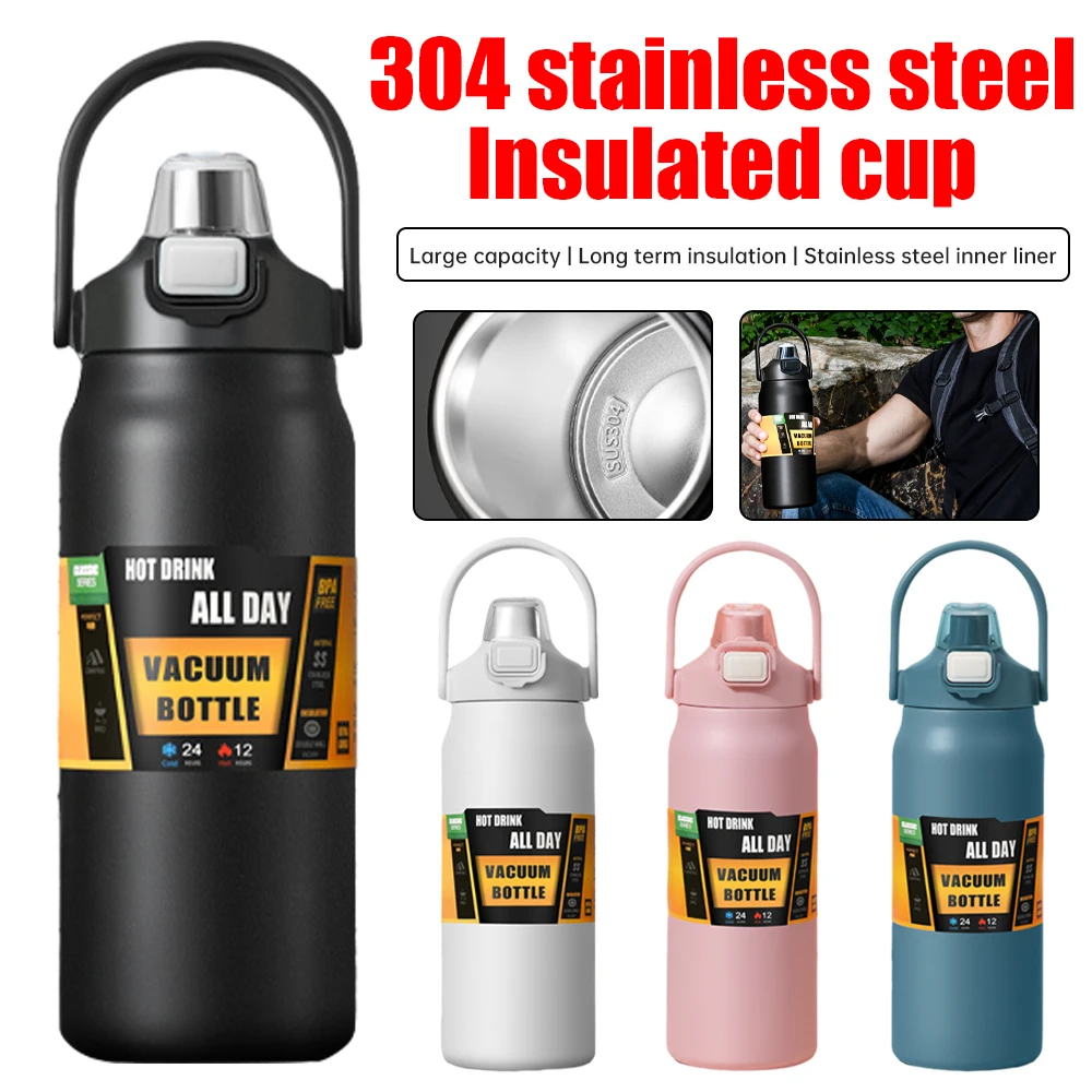 

1500ML Stainless Steel Thermo Bottle Portable Thermos Large Capacity Thermo Water Bottle Tumbler Thermoses Outdoor Vacuum Mug