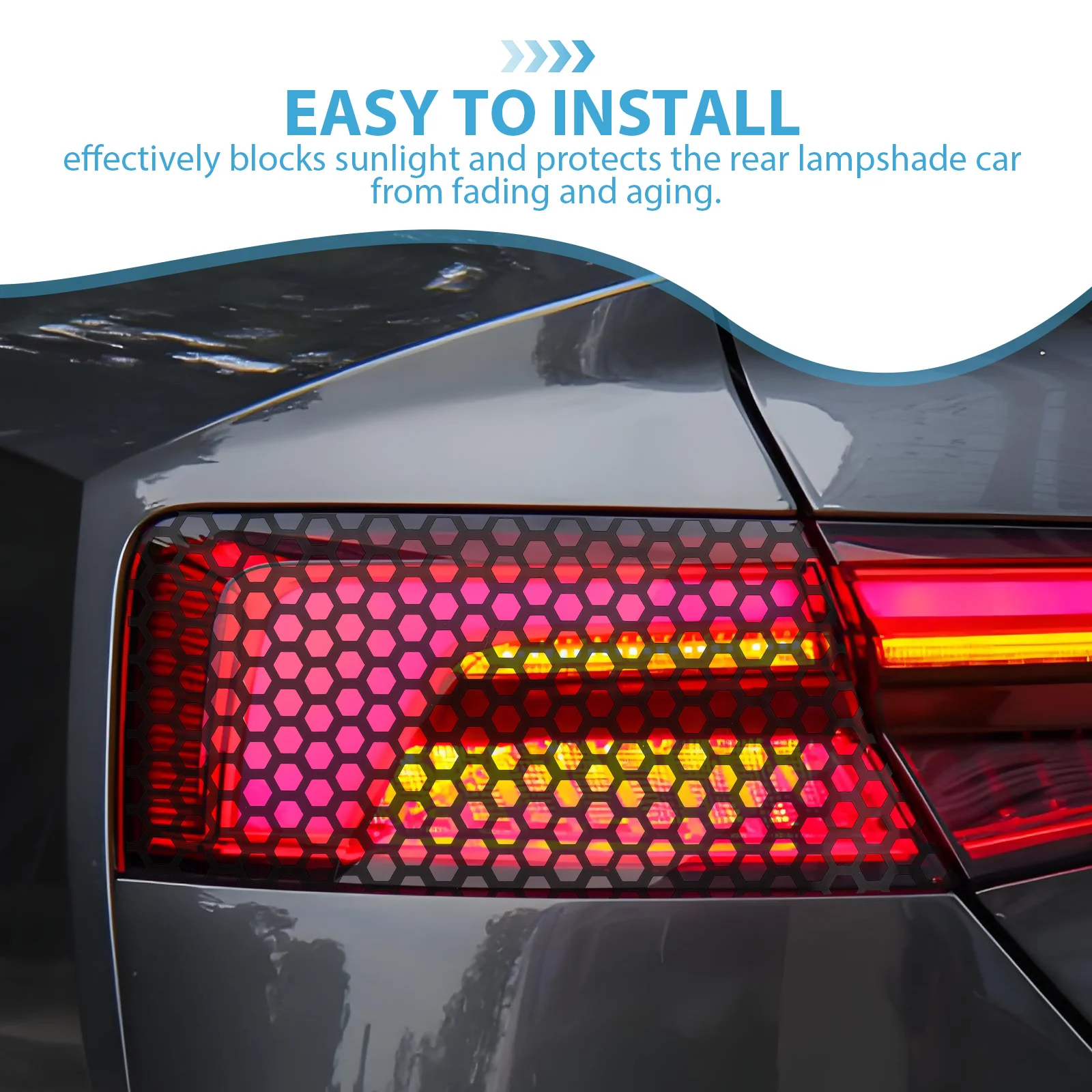 العسل الضوء الخلفي فيلم سيارة الخلفي غطاء خفيف مقاومة للخدش حماية من الأشعة فوق البنفسجية سهلة التركيب ملصقات الصبغات ورقة ل