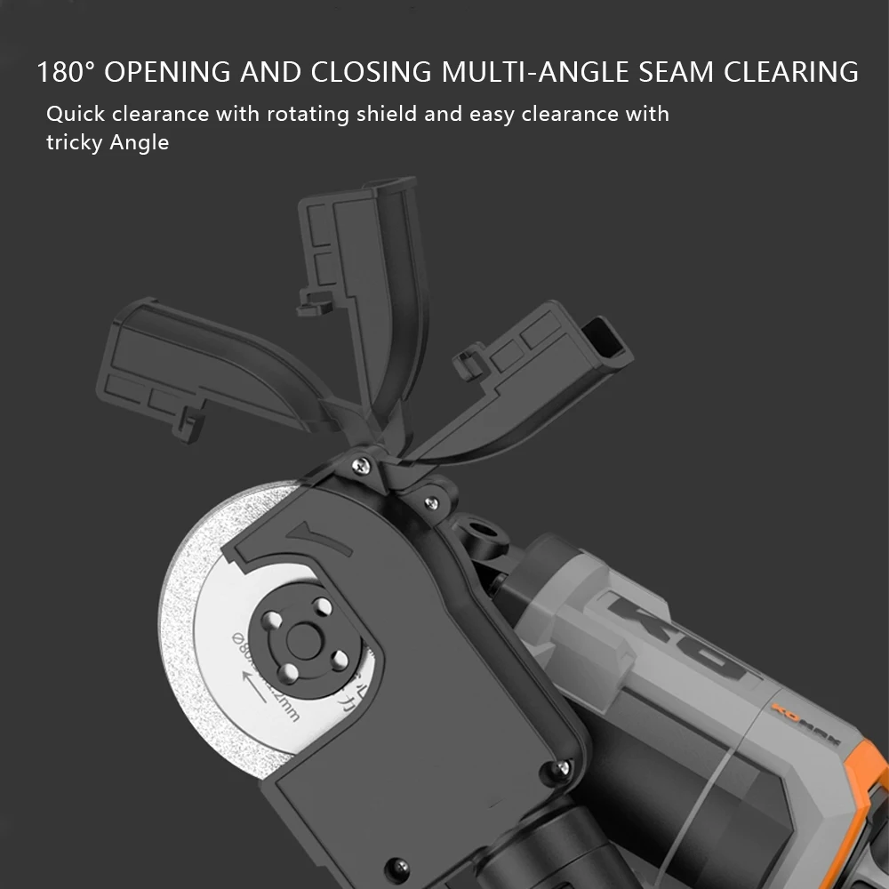 Strumento multifunzionale per smerigliatrice angolare per la pulizia delle cuciture, il lavoro della malta, il taglio degli spazi delle piastrelle in ceramica