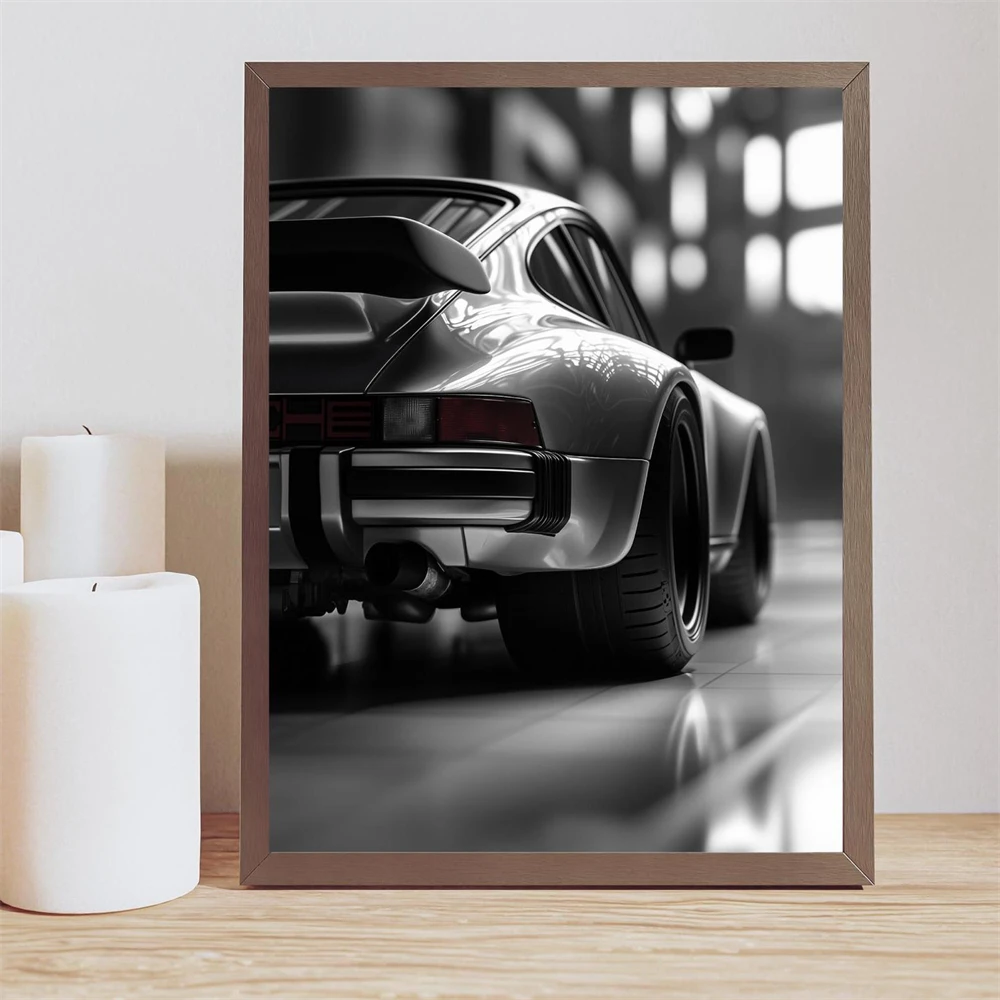 Retro Car Girl Art Print Poster Sexy Lady Bikini Poster Vintage Racing Wall Canvas Painting Decor Home Garage Pin Up Art Decor