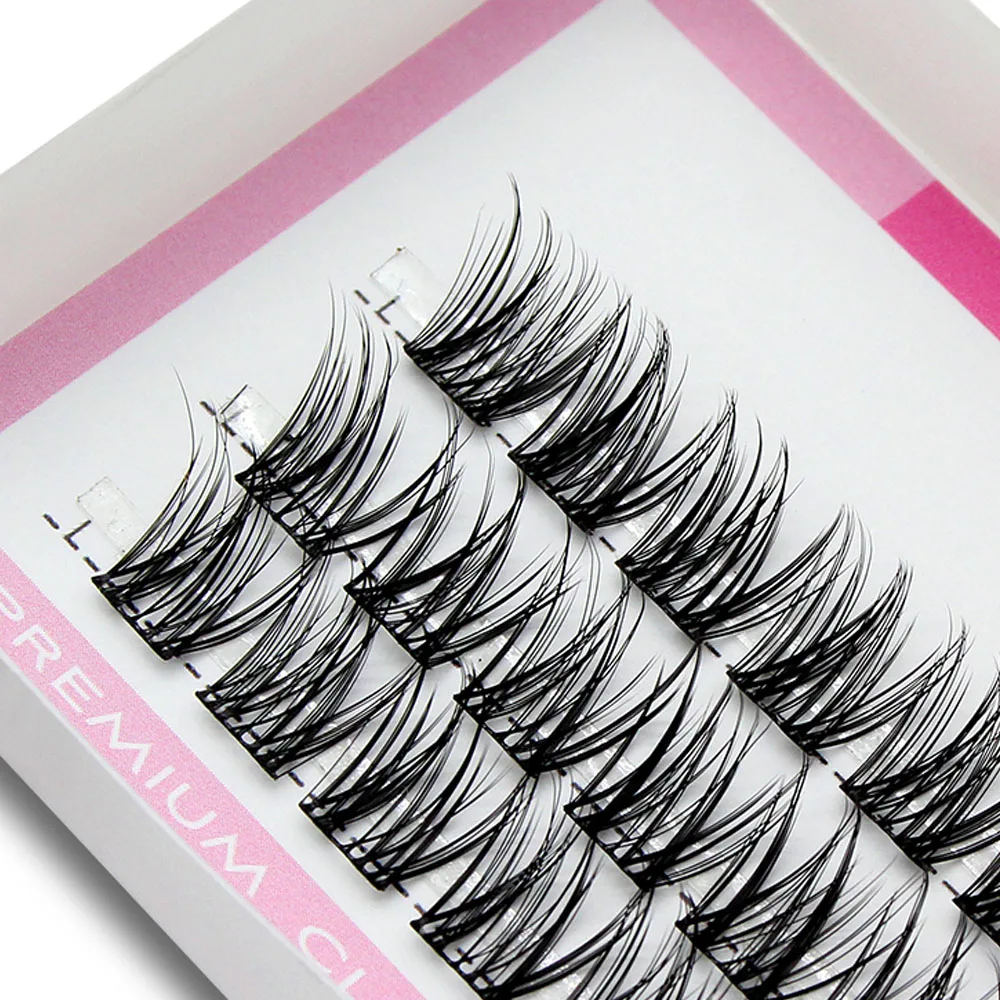 MUYD Triple Cluster Eyelashes Individual Extension Soft Wide Band Segmented False Lashes Natural Makeup Mink 3D Volume Eyelash
