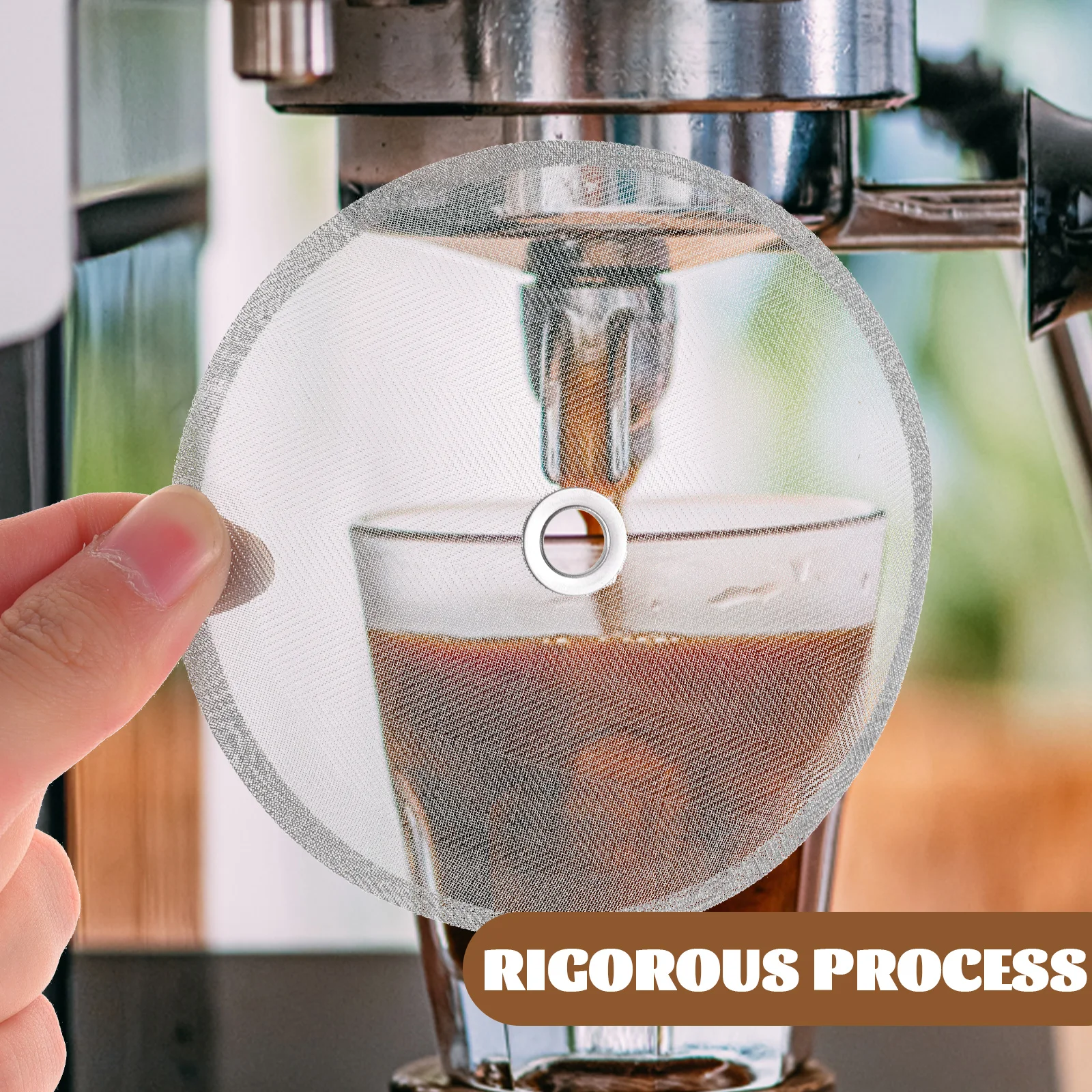 

3Pcs Professional Coffee Filter Mesh Stainless Steel Strainer for Espresso Machine and Milk Tea Shops Coffee Filter