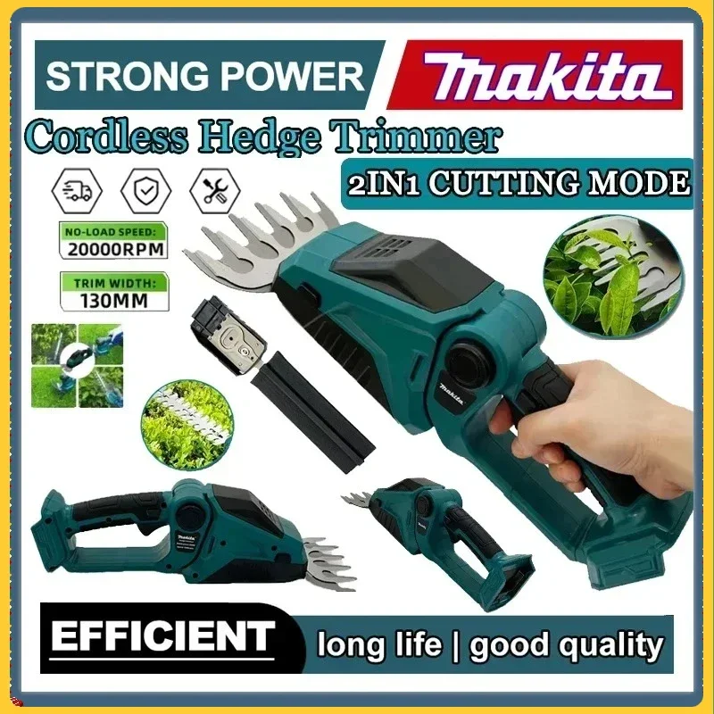 

Makita Grass Shears Trimmer for Garden Operated Shrubbery Cordless Hedge Trimmer 2-in-1 Mini Handheld Electric 18V Battery