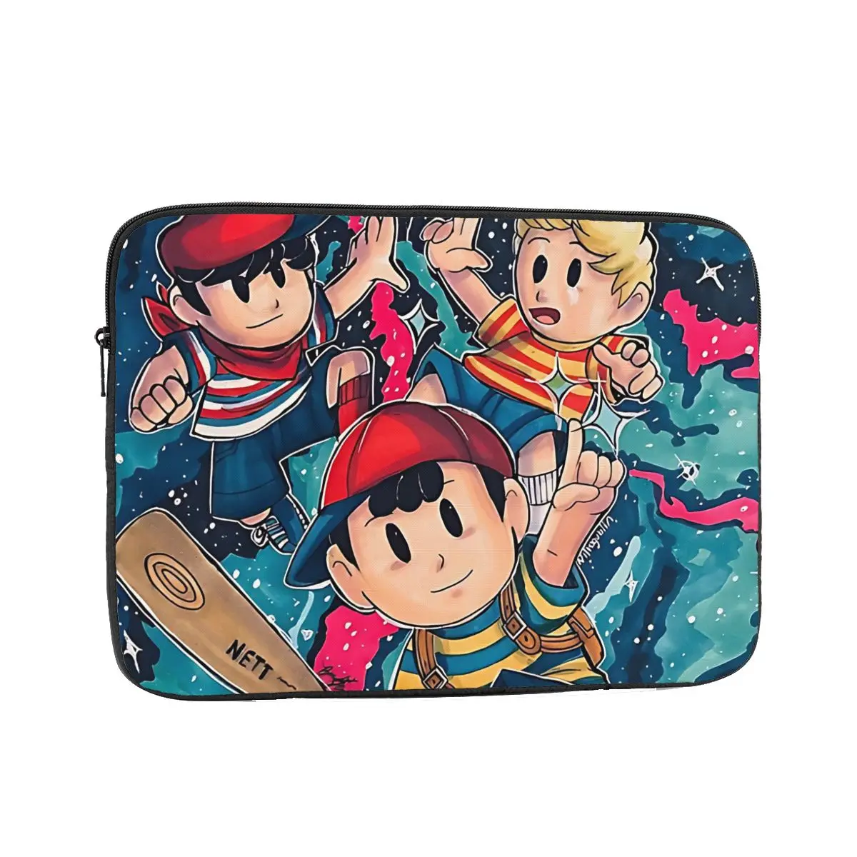 Bolsa con cremallera para ordenador portátil, funda con forro para ordenador Earthbound Mother Starry Clouds, funda a prueba de golpes de 12, 13, 15 y 17 pulgadas