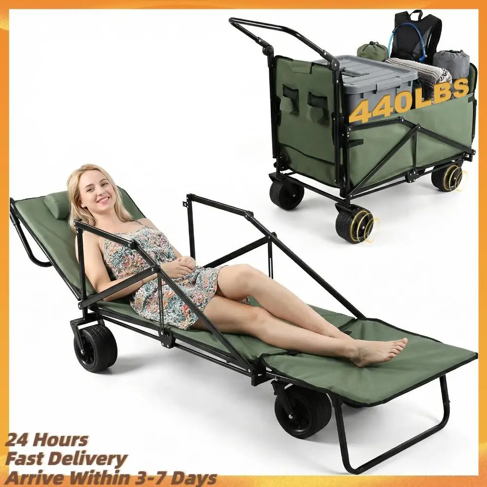 

Складная тележка для покупок из ткани Оксфорд 600D, грузоподъемность 440 фунтов, портативная универсальная тележка для хранения с внедорожными колесами для использования на улице