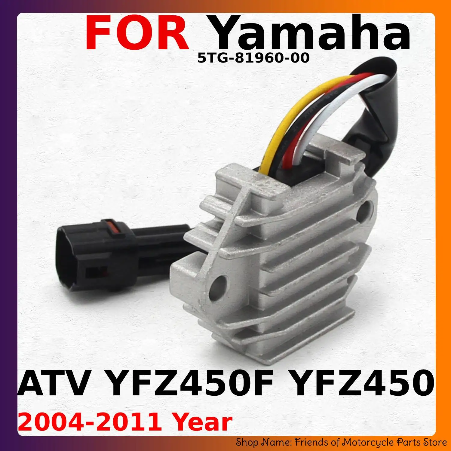 Regulated Voltage Rectifier For Yamaha YFZ450 YFZ450F ATV 2004 2005 2006 2007 2008 2009 2010 2011 5TG-81960-00 Motorcycle Parts