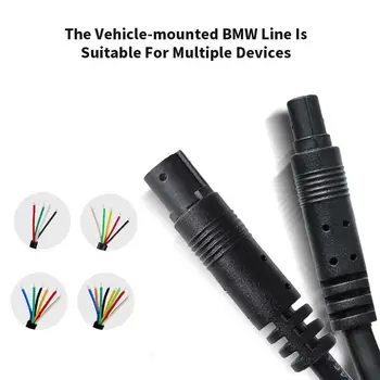 Kabel pro záznamník jízdy 4 5 6 8 pinů pro BMW Car 8pinový konektor samec/samice, prodlužovací kabel pro couvací kameru 8 nejlepší prodej Kabel pro zadní kameru, 8 pinů - №2