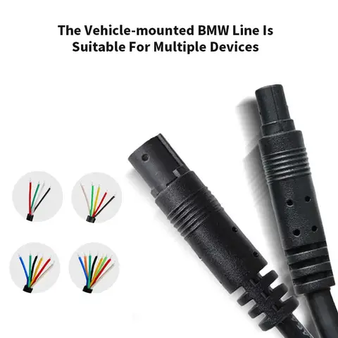 4 5 6 8 Pin Driving Recorder Cable for BMW Car 8Pin Male Female Connection Wire Reversing Camera Video Signal Extension Line 8 best sales wire rear camera 8 pin - №2