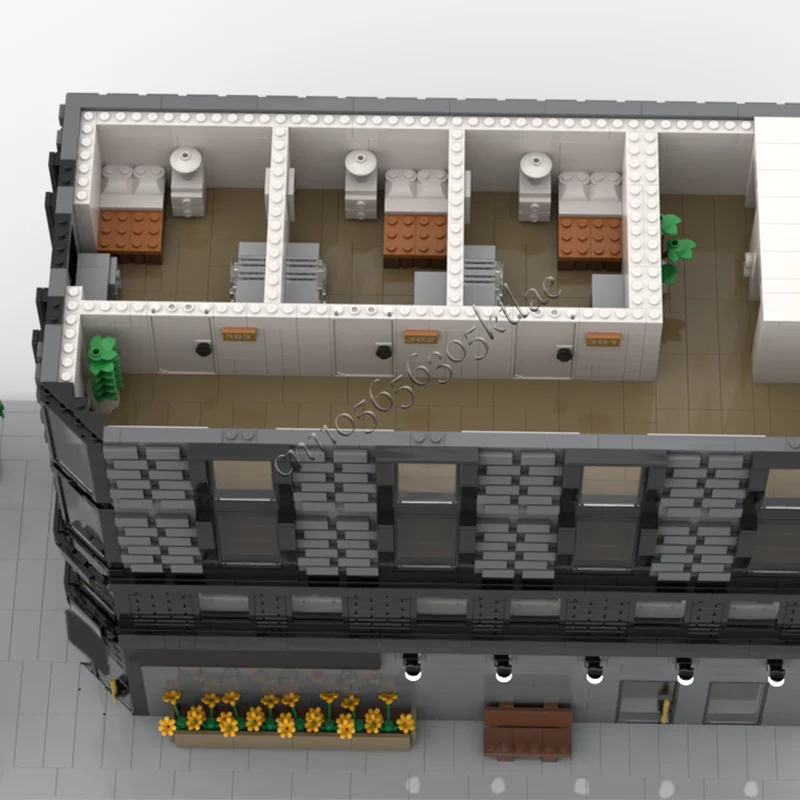 7306 PCS Hot Seller Street View Series MOC Creative Hotel Building Block Model Educational Assembly Toy For Kid Festival Gifts