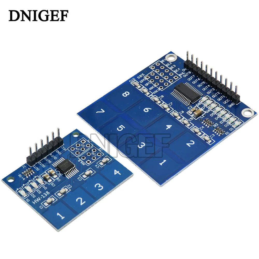 DNIGEF TTP223\\TP223B\\ TTP224 \\TTP226 \\TTP229 Jog Digital Touch Switch Sensor 1/4/8/16 Channel Touch Key Capacitive Module