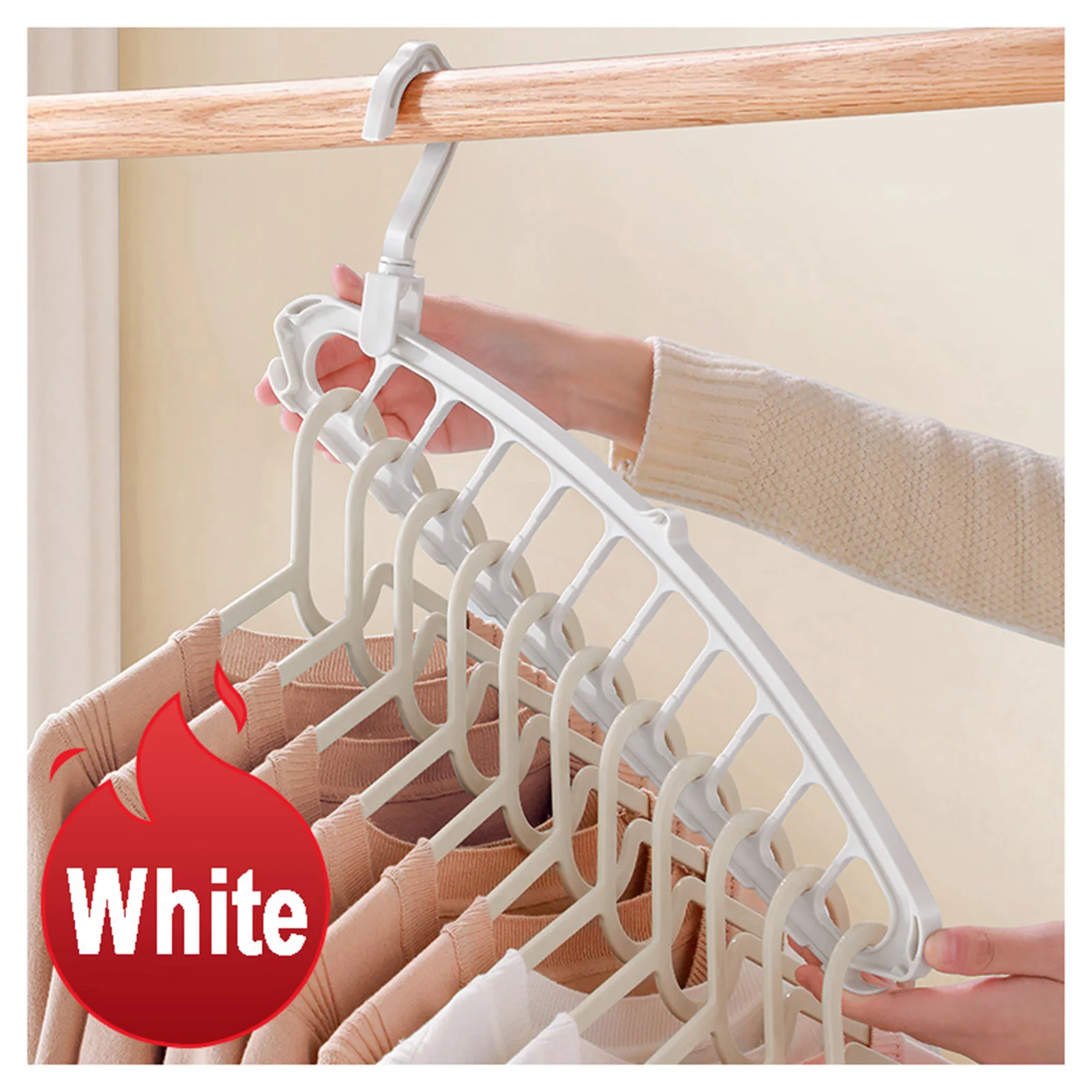 Multi-Functional Folding Clothes Rack Multi-Functional Recess Design Suitable For Closet
