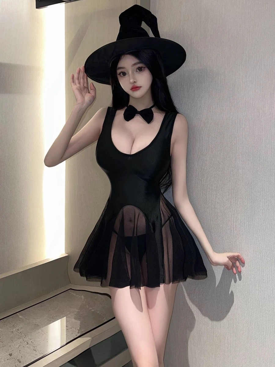 

Сексуальная юбка на Хэллоуин с низким вырезом и ремешком, ролевая игра, прозрачный orm Dr, модный Bro (7) Hot Girl A-Line Dr