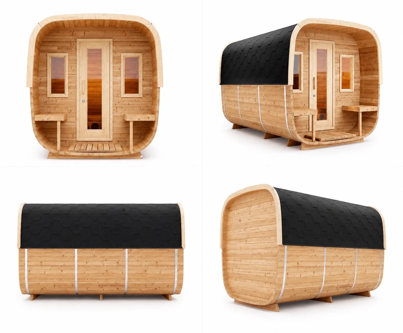 Outdoor SaunaODM OEM Modern Leisure Centre Sauna Outdoor Steam Room Outdoor Cedar Sauna view 2
