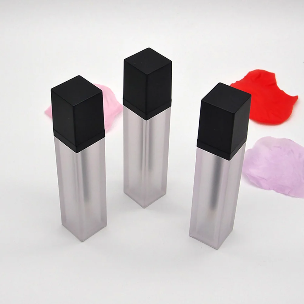 5 Pcs Lip Gloss Empty Tube Bottles Refillable Lipstick Color Containers Tubes Plastic Abs Glazes Small