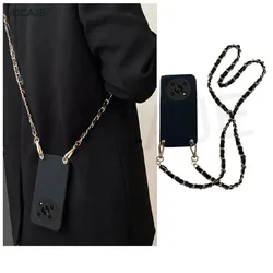 Crossbody Leather Chain Necklace Lanyard Phone Case for Honor Magic 6 Pro Honor 200 Smart 90 100 Pro X9B X8B X7B X6B Soft Cover