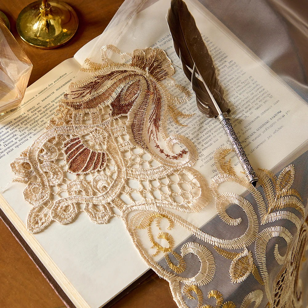 ستائر من التول على الطراز الأوروبي من LEEJOOM ستائر مطرزة لغرفة المعيشة وغرفة النوم قطعة واحدة