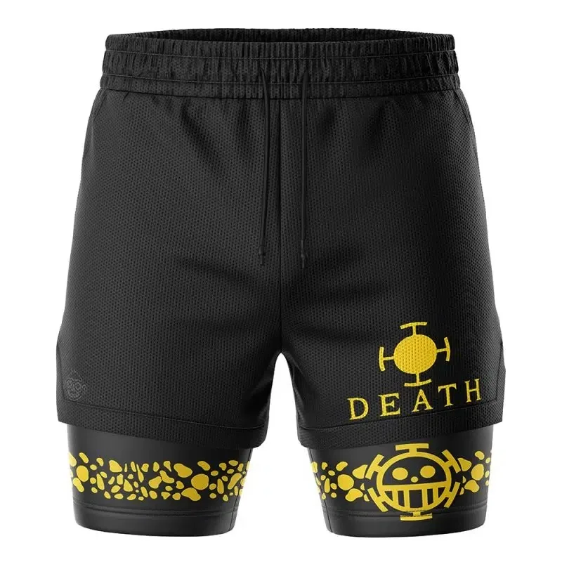 Summer Fashionable and Popular Men's One-piece Sports Pants with Logo and Floral Pattern, Fashionable Beach Pants
