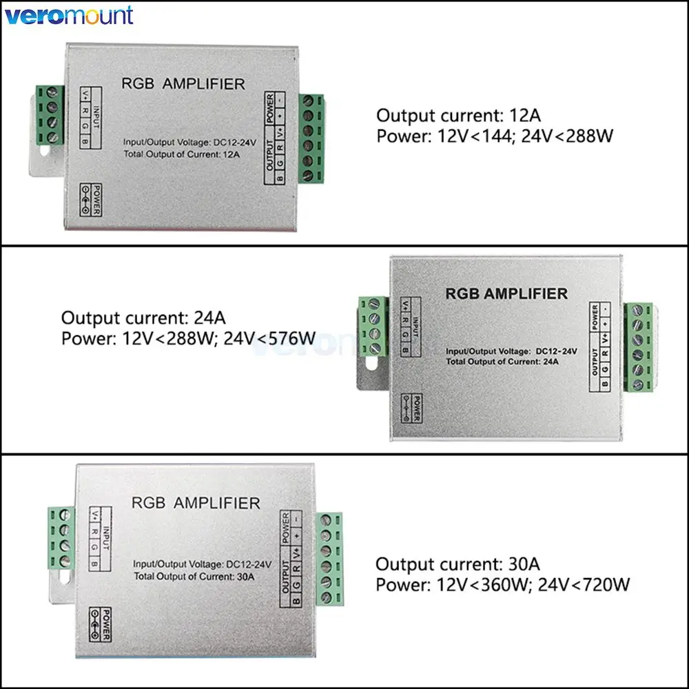 Amplificatore LED 1/3/4/5CH 5V 12V 24V DC ripetitore di potenza a tensione costante per singolo colore WW CW RGB RGBW RGBWW RGBCCT Strip Light