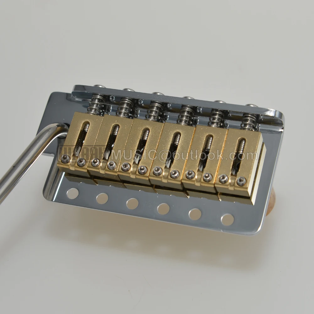 Guitar Tremolo Bridge 36mm 42mm Brass Saddle Stainless Steel Plate Finishing For ST Guitar CNC Machined