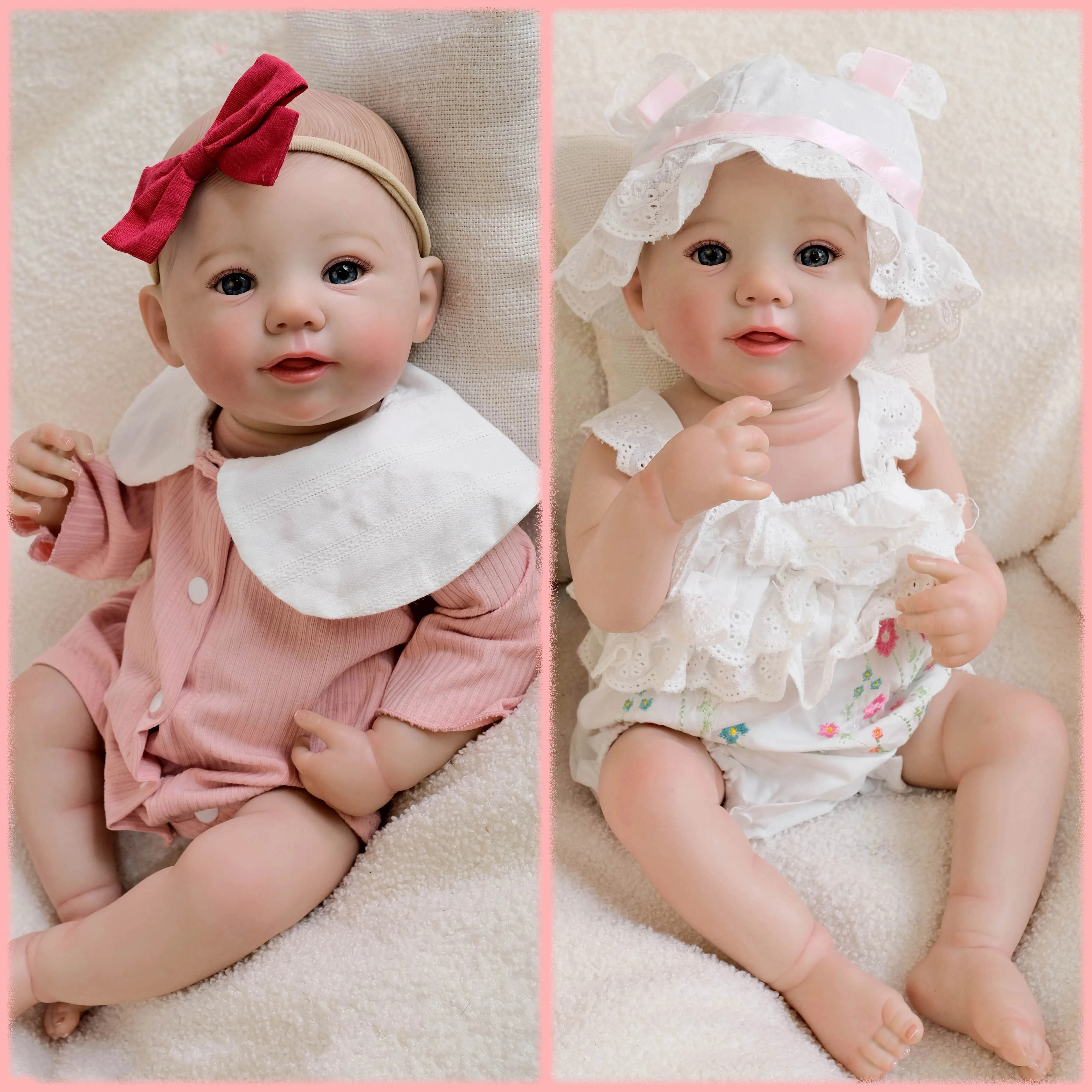 19 inch Abigail Zacht Volledig Vinyl Lichaam Levensechte Reborn Pop Meerdere Lagen Schilderen 3D Huid met Zichtbare Aderen Handgeschilderd Haar