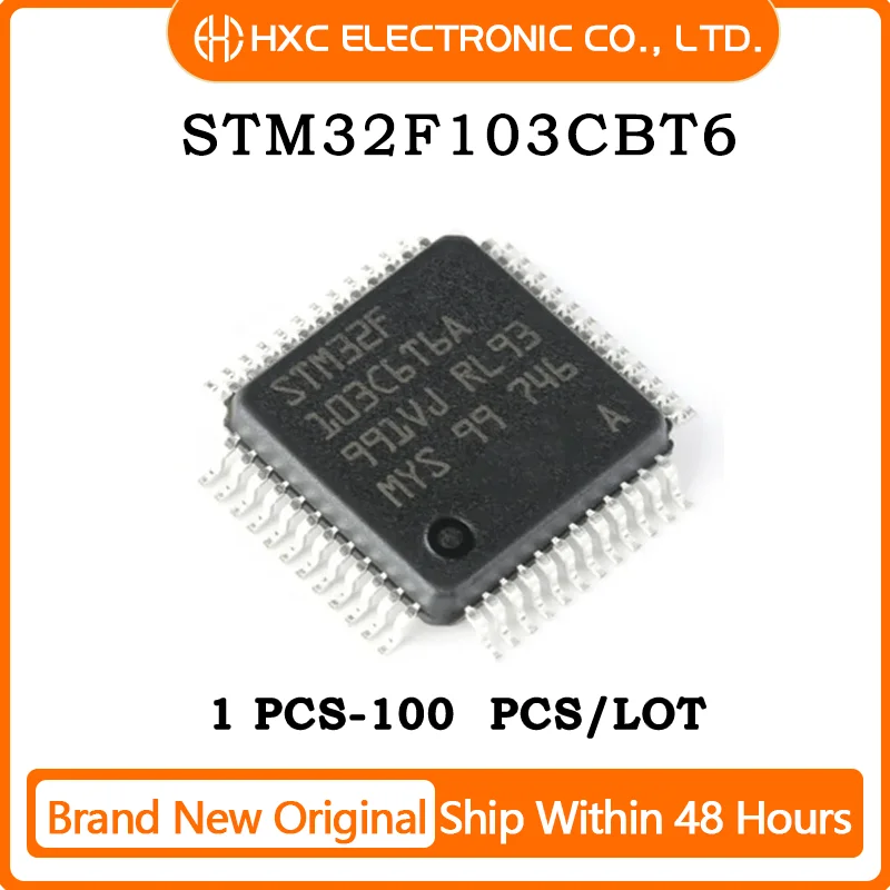 5PCS/10PCS/50PCS/100PCS New and Original Microcontroller IC 48LQFP STM32F103 STM32F103CBT6