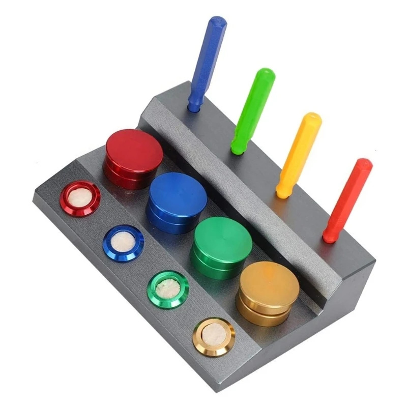 4 Dish Watch Oil Dip Tray Kits For Watch Lubrication with Precise Oil Applicator Pen for Professional Watch Maintenance