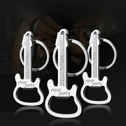 Metal Guitar Bottle Opener Keychain New Design Guitar Beer Bottle Can Opener Hangings Ring Keychain Tools Household Gifts