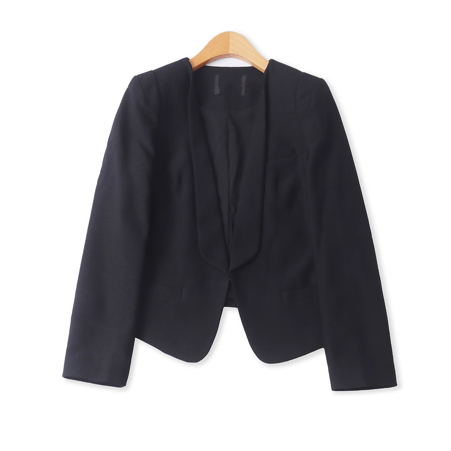 

Slim Fit Short Suit Jacket Women's Casual Shoulder Pad Design Long Sleeve Button Outerwear Versatile Style Autumn New Arrival