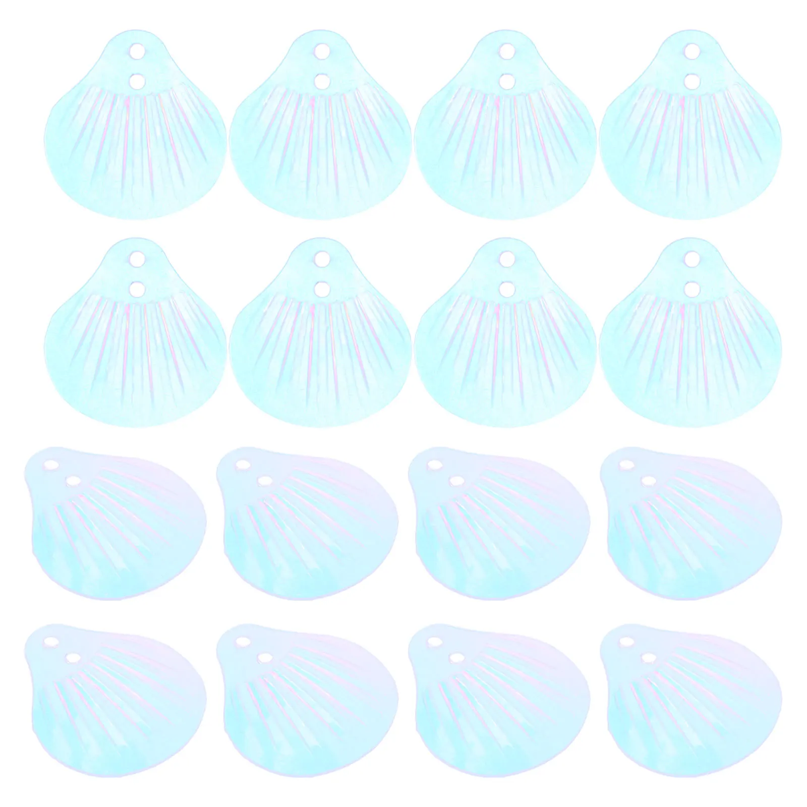 18MM SHELL Double Hole DIY หัตถกรรมปักต่างหูลูกปัดพลาสติกเด็ก Seashell Sequins FLAT Sequins CRAFT เสื้อผ้า