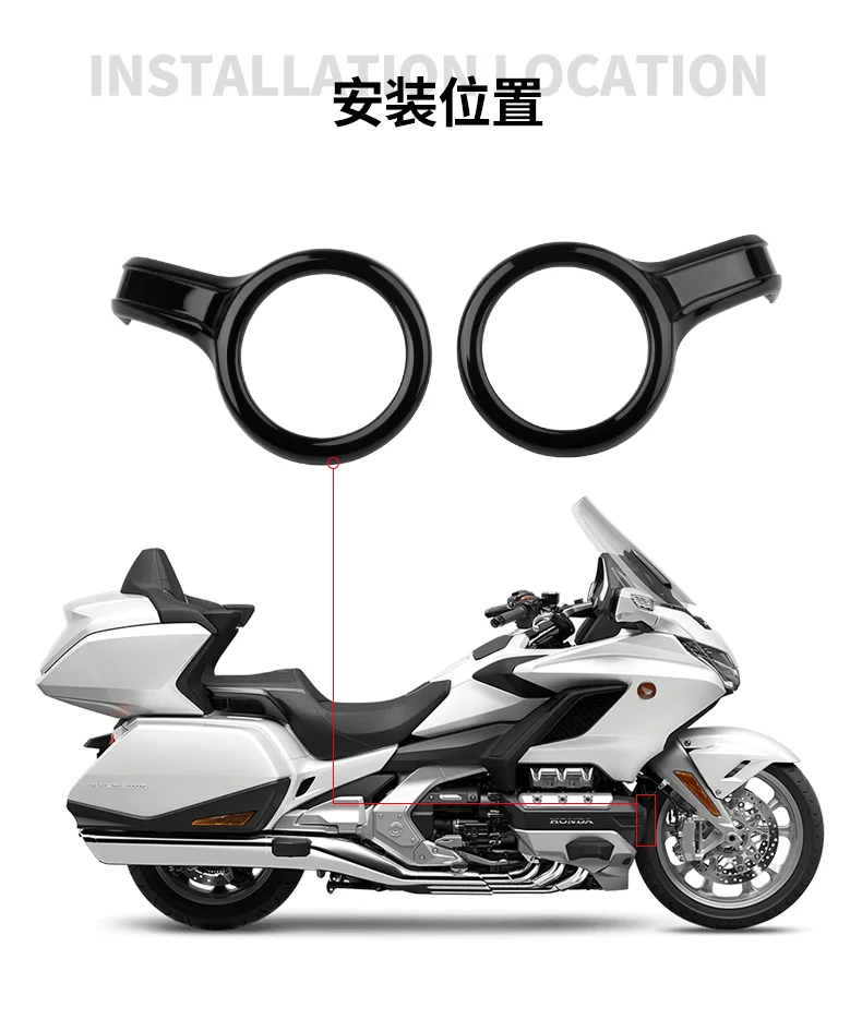 PANICAL Chrom-Dekorationsabdeckung für Honda Goldwing GL1800 2018-2026 Motorrad Vorder- und Heckgehäuse Schutz Zubehör – Detail 3