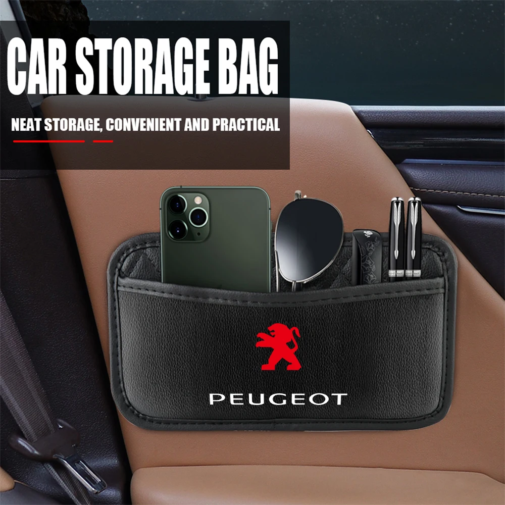 1pcs Multifunction Car Storage Pocket Stowing Tidying Bags For Peugeot 408 4008 308 3008 Rifter 5008 508 2008 407 108 307 106